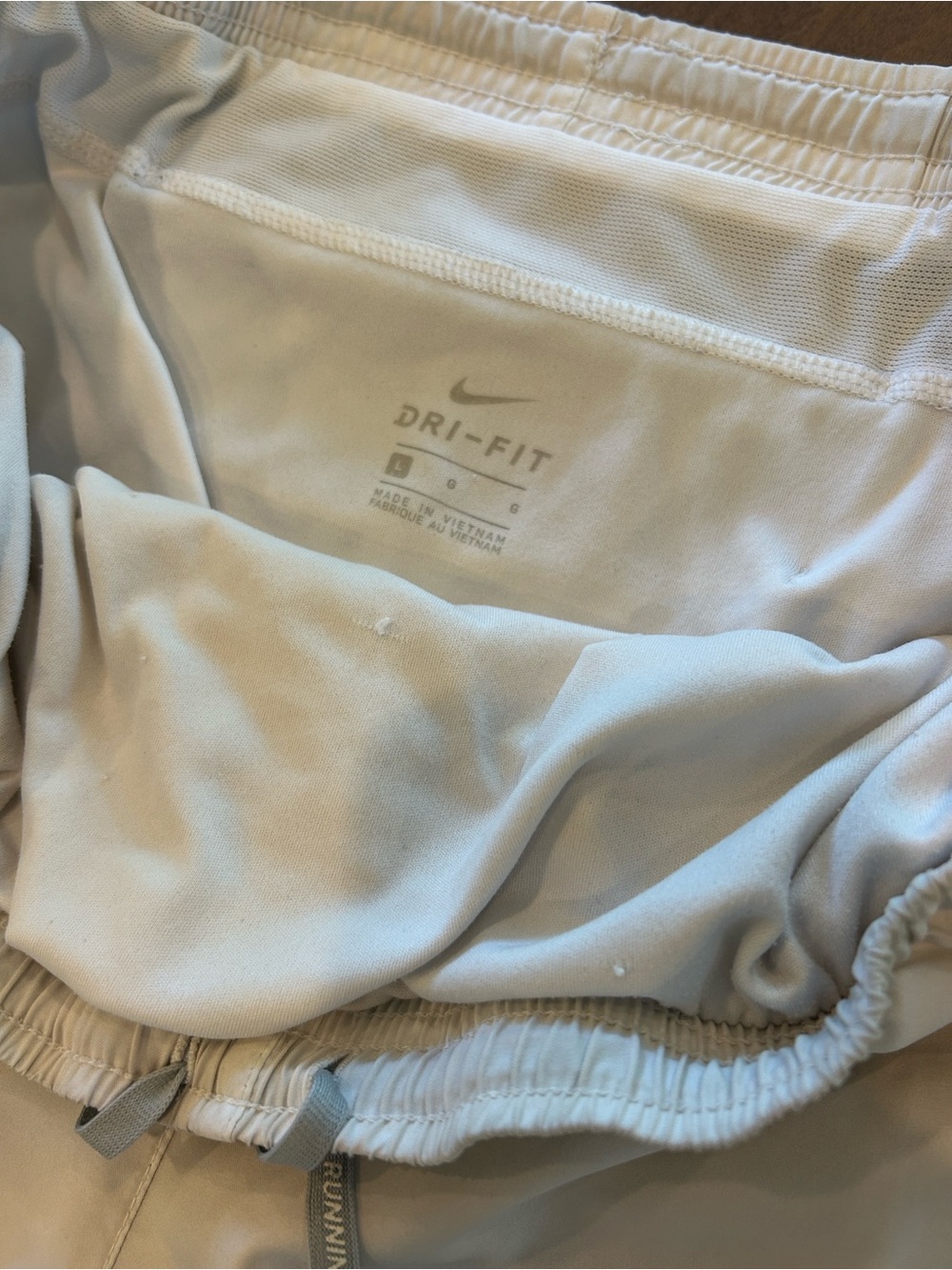 Nike Women's White Athletic Running Shorts with Reflective Swoosh - Picture 7 of 7